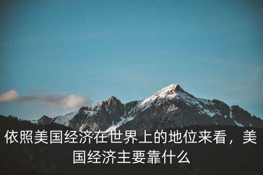 依照美國(guó)經(jīng)濟(jì)在世界上的地位來(lái)看，美國(guó)經(jīng)濟(jì)主要靠什么