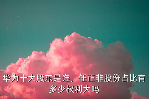 華為十大股東是誰，任正非股份占比有多少權(quán)利大嗎
