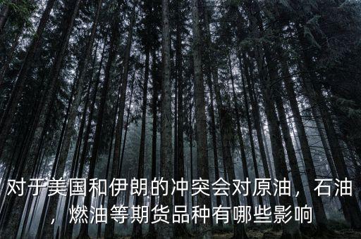 對于美國和伊朗的沖突會對原油，石油，燃油等期貨品種有哪些影響