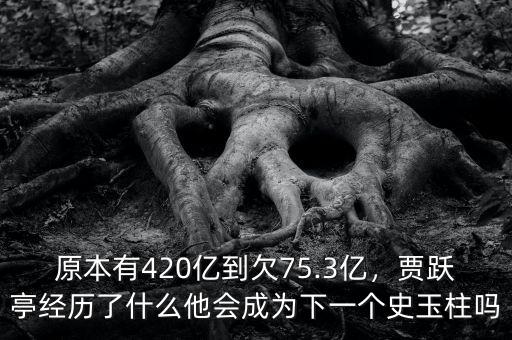 原本有420億到欠75.3億，賈躍亭經(jīng)歷了什么他會(huì)成為下一個(gè)史玉柱嗎