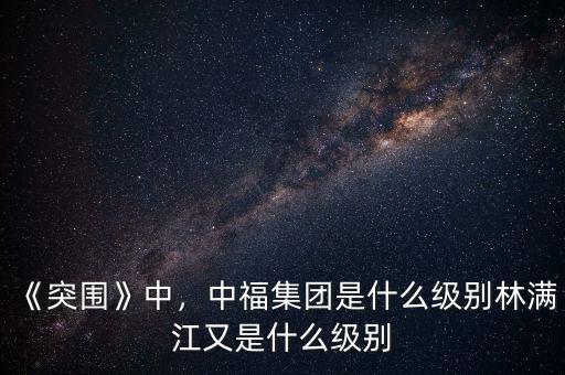 《突圍》中，中福集團是什么級別林滿江又是什么級別