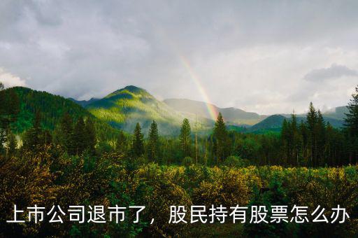 上市公司退市了，股民持有股票怎么辦