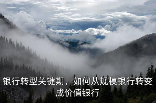 銀行轉(zhuǎn)型關(guān)鍵期，如何從規(guī)模銀行轉(zhuǎn)變成價(jià)值銀行