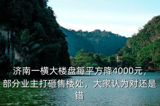 濟(jì)南一橫大樓盤每平方降4000元，部分業(yè)主打砸售樓處，大家認(rèn)為對(duì)還是錯(cuò)