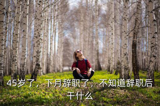 45歲了，下月辭職了，不知道辭職后干什么