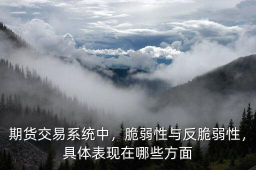 期貨交易系統(tǒng)中，脆弱性與反脆弱性，具體表現(xiàn)在哪些方面