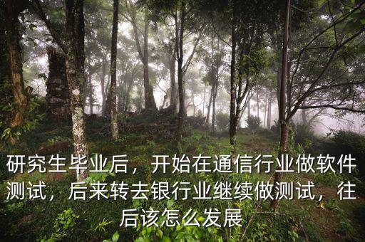 研究生畢業(yè)后，開始在通信行業(yè)做軟件測試，后來轉(zhuǎn)去銀行業(yè)繼續(xù)做測試，往后該怎么發(fā)展