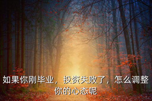 如果你剛畢業(yè)，投資失敗了，怎么調(diào)整你的心態(tài)呢