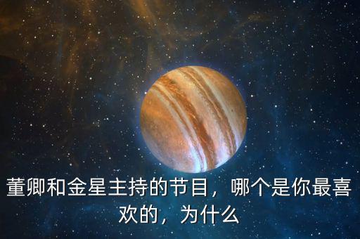 董卿和金星主持的節(jié)目，哪個(gè)是你最喜歡的，為什么