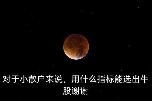 對于小散戶來說，用什么指標能選出牛股謝謝