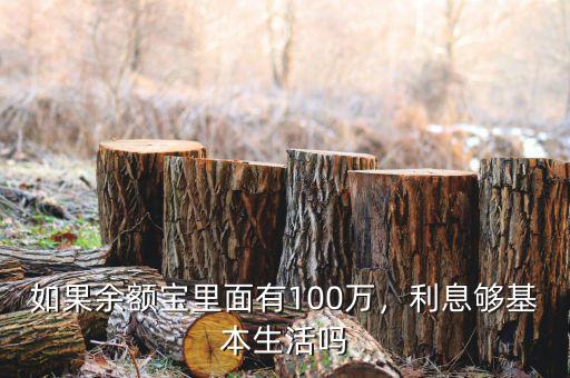 如果余額寶里面有100萬，利息夠基本生活嗎