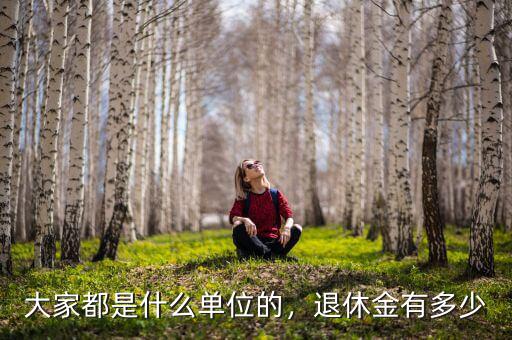 大家都是什么單位的，退休金有多少