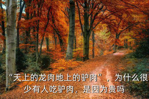 “天上的龍肉地上的驢肉”，為什么很少有人吃驢肉，是因為貴嗎