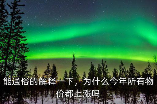 能通俗的解釋一下，為什么今年所有物價都上漲嗎
