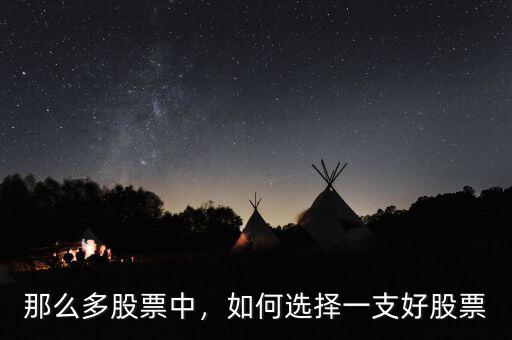 那么多股票中，如何選擇一支好股票