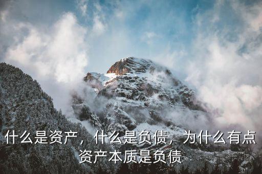 什么是資產(chǎn)，什么是負債，為什么有點資產(chǎn)本質(zhì)是負債