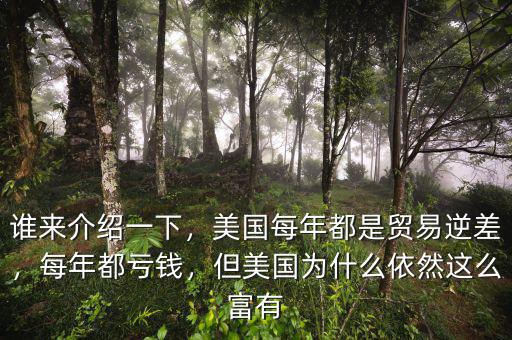 誰(shuí)來(lái)介紹一下，美國(guó)每年都是貿(mào)易逆差，每年都虧錢(qián)，但美國(guó)為什么依然這么富有
