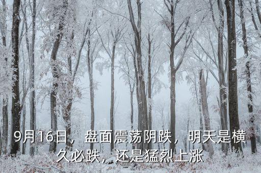 9月16日，盤(pán)面震蕩陰跌，明天是橫久必跌，還是猛烈上漲