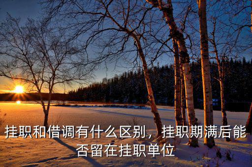 掛職和借調有什么區(qū)別，掛職期滿后能否留在掛職單位
