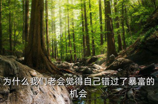 為什么我們老會覺得自己錯(cuò)過了暴富的機(jī)會