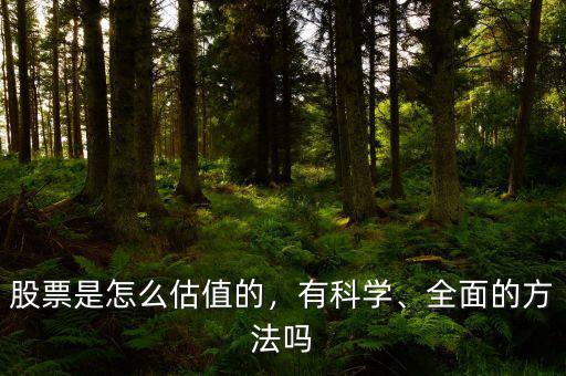 股票是怎么估值的，有科學、全面的方法嗎