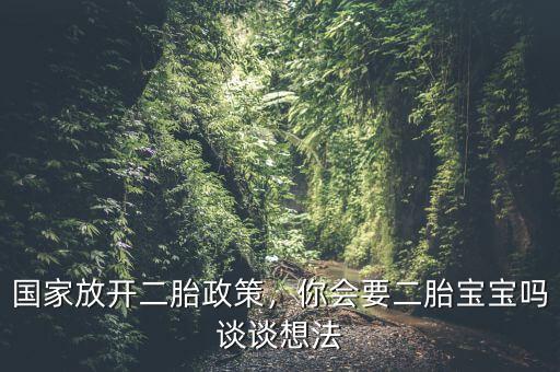 國(guó)家放開(kāi)二胎政策，你會(huì)要二胎寶寶嗎談?wù)勏敕? class=