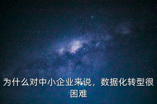 為什么對(duì)中小企業(yè)來(lái)說(shuō)，數(shù)據(jù)化轉(zhuǎn)型很困難