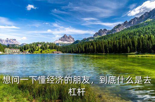 想問一下懂經(jīng)濟的朋友，到底什么是去杠桿
