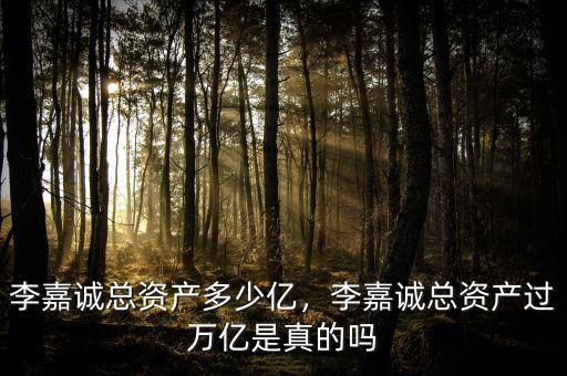 康弘總資產是多少,李嘉誠總資產多少億