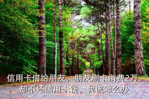 信用卡借給朋友，朋友刷卡消費2萬，卻不還信用卡錢，我該怎么辦
