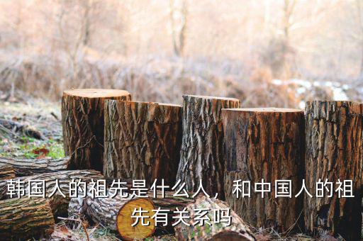 韓國人的祖先是什么人，和中國人的祖先有關系嗎