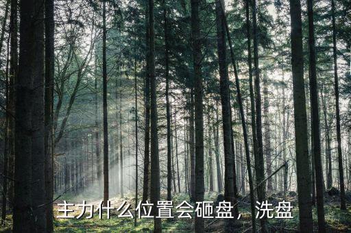 主力什么位置會砸盤，洗盤