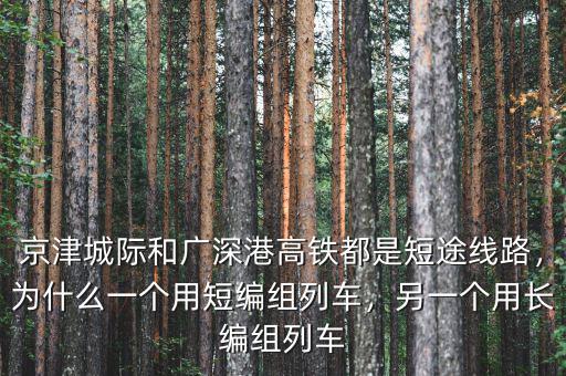 京津城際和廣深港高鐵都是短途線路，為什么一個(gè)用短編組列車，另一個(gè)用長(zhǎng)編組列車