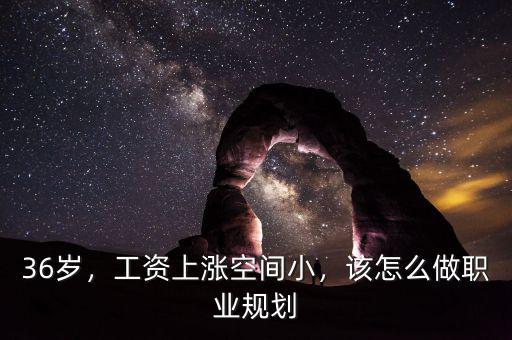 36歲，工資上漲空間小，該怎么做職業(yè)規(guī)劃