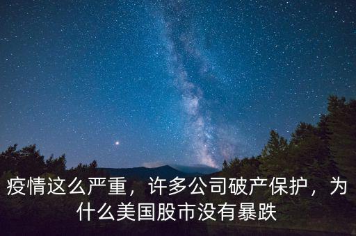 疫情這么嚴(yán)重，許多公司破產(chǎn)保護(hù)，為什么美國(guó)股市沒(méi)有暴跌