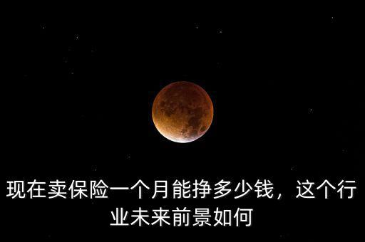 現(xiàn)在賣保險一個月能掙多少錢，這個行業(yè)未來前景如何