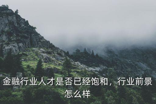 金融行業(yè)人才是否已經(jīng)飽和，行業(yè)前景怎么樣