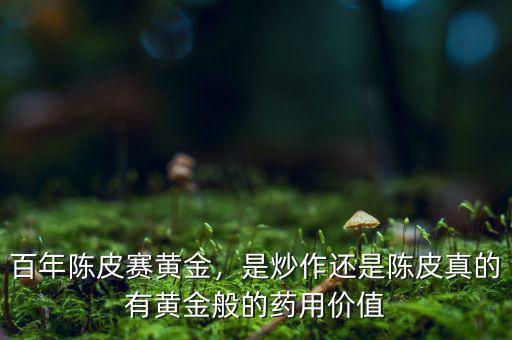 百年陳皮賽黃金，是炒作還是陳皮真的有黃金般的藥用價值