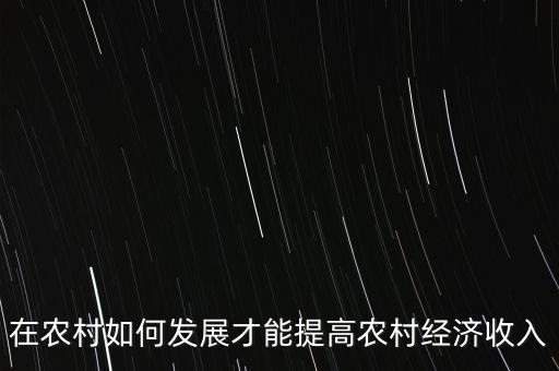 農村怎么提高收入,對于農民的收入你怎么看