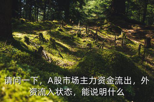 請(qǐng)問一下，A股市場主力資金流出，外資流入狀態(tài)，能說明什么