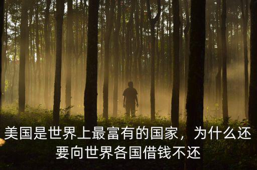 美國是世界上最富有的國家，為什么還要向世界各國借錢不還