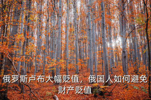 俄羅斯盧布大幅貶值，俄國人如何避免財產(chǎn)貶值