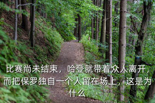 比賽尚未結(jié)束，哈登就帶著眾人離開，而把保羅獨(dú)自一個(gè)人留在場(chǎng)上，這是為什么