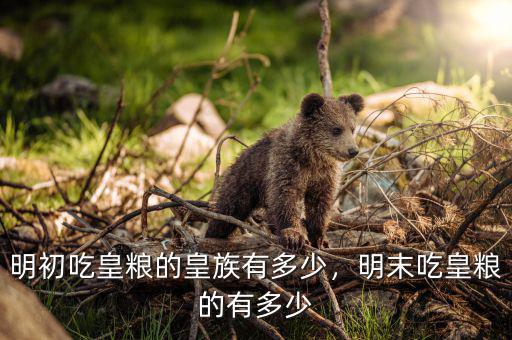 明初吃皇糧的皇族有多少，明末吃皇糧的有多少