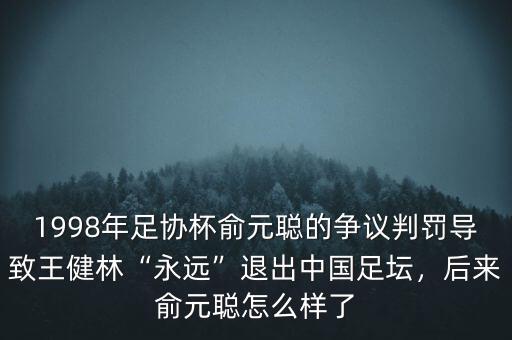 1998年足協(xié)杯俞元聰?shù)臓幾h判罰導(dǎo)致王健林“永遠”退出中國足壇，后來俞元聰怎么樣了