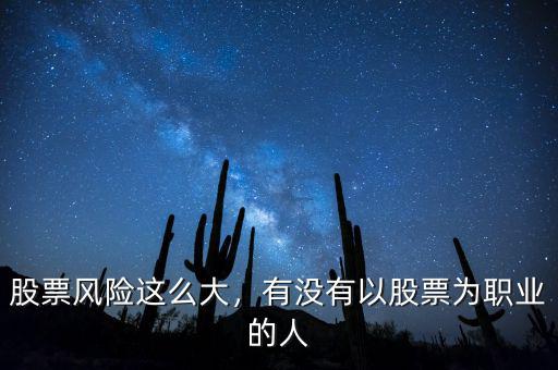 股票風(fēng)險(xiǎn)這么大，有沒有以股票為職業(yè)的人