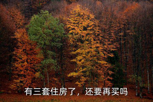 有三套住房了，還要再買(mǎi)嗎