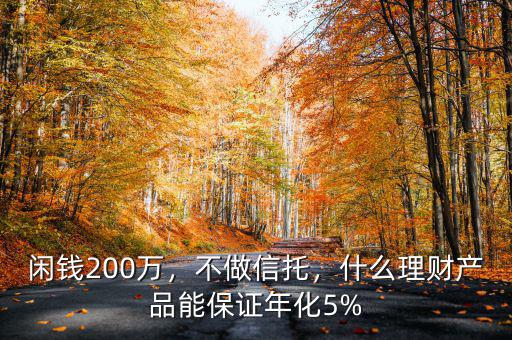 閑錢200萬，不做信托，什么理財(cái)產(chǎn)品能保證年化5%