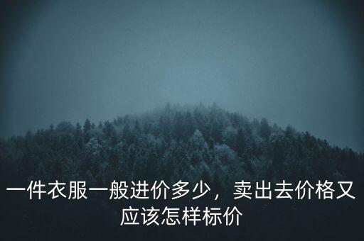 一件衣服一般進(jìn)價(jià)多少，賣出去價(jià)格又應(yīng)該怎樣標(biāo)價(jià)