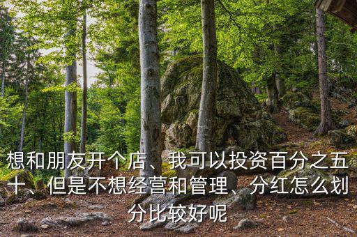 想和朋友開個(gè)店、我可以投資百分之五十、但是不想經(jīng)營(yíng)和管理、分紅怎么劃分比較好呢